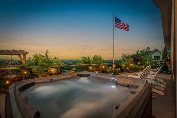 Asheville Hilltop with Blue Ridge Views | Hot Tub, Game Room + Fire Pit | 3BR, Sleeps 8 - Image 2