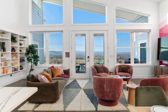 Asheville Hilltop with Blue Ridge Views | Hot Tub, Game Room + Fire Pit | 3BR, Sleeps 8 - Image 4
