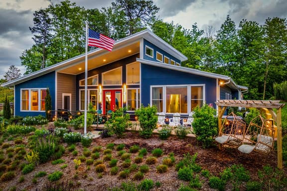 Asheville Hilltop with Blue Ridge Views | Hot Tub, Game Room + Fire Pit | 3BR, Sleeps 8 - Image 1